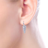 Gabriel & Co. 14k White Gold Lusso Diamond Drop Earrings - EG13645W45JJ photo 2