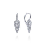 Gabriel & Co. 14k White Gold Lusso Diamond Drop Earrings - EG13645W45JJ photo