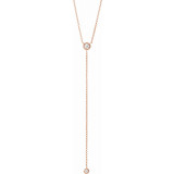 14K Rose 1/5 CTW Diamond Y 15-17 Necklace - 65346560002P photo