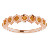 14K Rose Citrine Stackable Ring - 71876682P photo 3