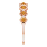 14K Rose Citrine Stackable Ring - 71876682P photo 4