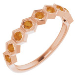 14K Rose Citrine Stackable Ring - 71876682P photo
