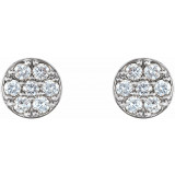 14K White 3/8 CTW Diamond Cluster Earrings - 862896000P photo 2