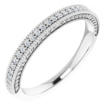 14K White 1/10 CTW Diamond Anniversary Band - 123027600P photo