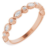 14K Rose 1/4 CTW Diamond Anniversary Band - 123175602P photo