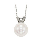 Gems One 14Kt White Gold Pearl (1/2 Ctw) Pendant - PP5.5AA-4W photo