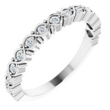 14K White 1/6 TW Diamond Anniversary Band - 123659604P photo