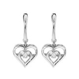 Gems One Silver (SLV 995) & Diamonds Stunning Fashion Earrings - 1/10 ctw - ROL2045-SSD photo