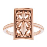 14K Rose Vintage-Inspired Cross Ring - R43099103P photo 3