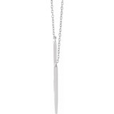 14K White V 16-18 Necklace - 65213260001P photo 2