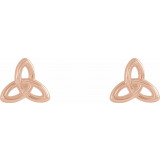 14K Rose Celtic-Inspired Trinity Earrings - R17025602P photo 2