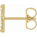 14K Yellow .06 CTW Diamond Single Initial X Earring - 867976121P photo 2