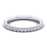 Gabriel & Co. 14k White Gold Contemporary Anniversary Wedding Band - WB14395S4W44JJ photo