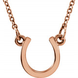 14K Rose Tiny Poshu00ae Horseshoe 16-18 Necklace - 857891003P photo