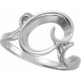 14K White Freeform Ring - 5805122371P photo