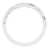 14K White 1/4 CTW Diamond Leaf Ring - 123035600P photo 2