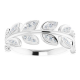 14K White 1/4 CTW Diamond Leaf Ring - 123035600P photo 3