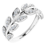 14K White 1/4 CTW Diamond Leaf Ring - 123035600P photo
