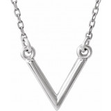 14K White V 16.5 Necklace - 863211001P photo