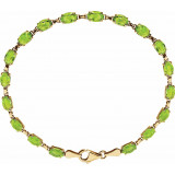 14K Yellow Peridot 7.25 Bracelet - 65153960001P photo