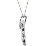 14K White 1/2 CTW Black & White Diamond 18 Necklace - 68327100P photo 2