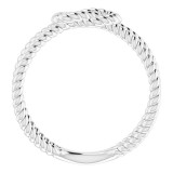 14K White Rope Knot Ring - 51641101P photo 2