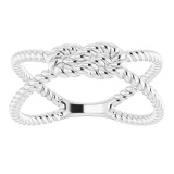14K White Rope Knot Ring - 51641101P photo 3