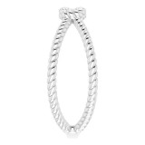 14K White Rope Knot Ring - 51641101P photo 4