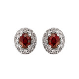 Gems One 10Kt White Gold Diamond (1/6Ctw) & Ruby (3/8 Ctw) Earring - ER31974-1WDR photo