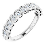 14K White 3/4 CTW Diamond Anniversary Band - 1235966041P photo