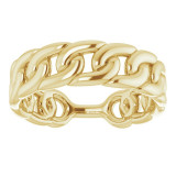 14K Yellow Stackable Chain Link Ring - 51671102P photo 3