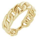 14K Yellow Stackable Chain Link Ring - 51671102P photo