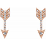 14K Rose 1/6 CTW Diamond Arrow Earrings - 65243560005P photo 2