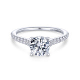 Gabriel & Co. 14k White Gold Contemporary Straight Engagement Ring - ER7435W44JJ photo