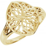 14K Yellow Filigree Ring - 546530839P photo