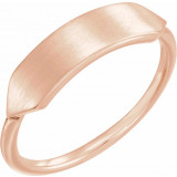 14K Rose 19.7x5 mm Geometric Signet Ring - 51718103P photo