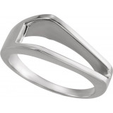 14K White Negative Space Ring - 498123613P photo 3