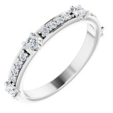 14K White 2.5 mm Round 1/2 CTW Diamond Anniversary Band - 123154604P photo