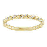 14K Yellow 1/8 CTW Diamond Pavu00e9 Twisted Anniversary Band - 1226806001P photo 3