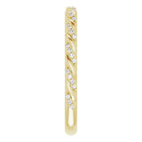 14K Yellow 1/8 CTW Diamond Pavu00e9 Twisted Anniversary Band - 1226806001P photo 4