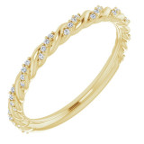 14K Yellow 1/8 CTW Diamond Pavu00e9 Twisted Anniversary Band - 1226806001P photo