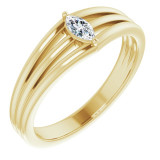 14K Yellow 1/8 CT Diamond Geometric Ring - 124166601P photo