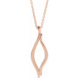 14K Rose Freeform 16-18 Necklace - 86741602P photo