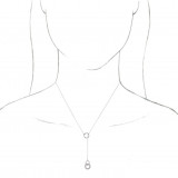 14K White 1/10 CTW Diamond Circle Y 16-18 Necklace - 65231060001P photo 3