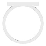 14K White 16x4 mm Rectangle Signet Ring - 51550101P photo 2