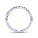 Gabriel & Co. 14k White Gold Contemporary Anniversary Wedding Band - WB11737R6W44JJ photo 2