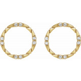 14K Yellow 1/5 CTW Diamond Geometric Earrings - 87018601P photo 2