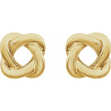 14K Yellow 7x7 mm Knot Earrings - 861701001P photo 2