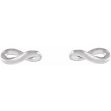 14K White Infinity-Inspired Earrings - 86700600P photo 2