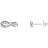 14K White Infinity-Inspired Earrings - 86700600P photo